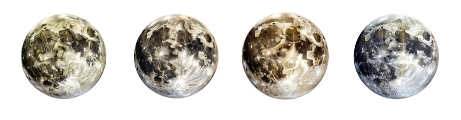 moon isolated on transparent background, element remove background, element for design