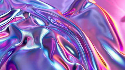 Obraz premium curved abstract metallic futuristic fluid chrome background