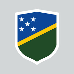 Solomon Islands Flag in Shield Shape 