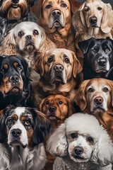 Variety of Dog Breeds Displayed: A Tapestry of Canine Diversity.