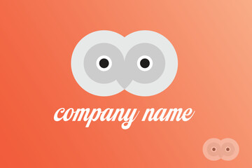 Simple Owel face modern logo design