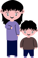 Mother and son, happy mother's day, mother and son's day, mother and son taking photos