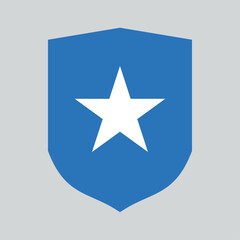 Somalia Flag in Shield Shape