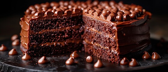 Decadent Chocolate Layer Cake with Ganache