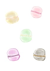 カラフルなマカロンのイラスト