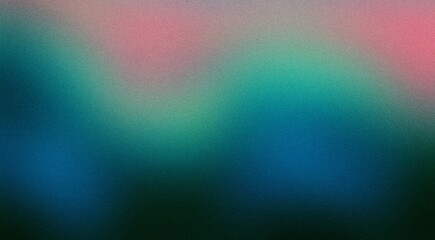 pink blue green black rich luxury , grainy noise grungy empty space , spray texture color gradient shine bright light and glow rough abstract retro vibe background template