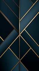 Art deco geometric wallpaper with diagonal lines in black and gold, background