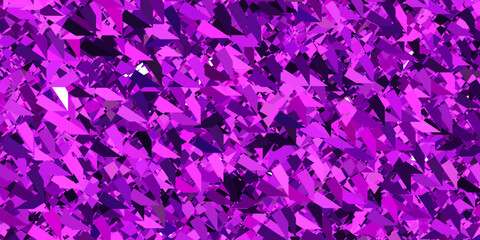 Fototapeta premium Dark Purple, Pink vector texture with random triangles.