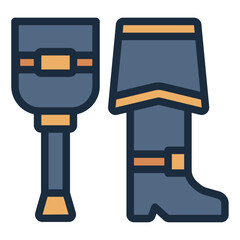 Pegleg and leg disability for pirate icon