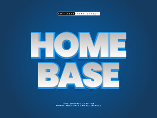 home base editable text effect in simple and modern text style