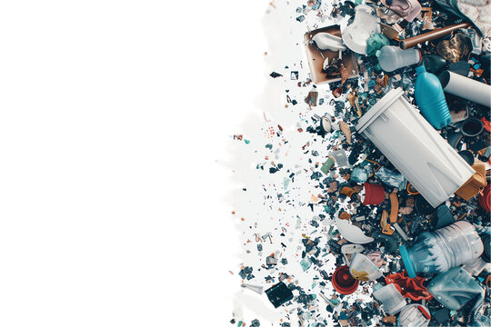 crowd trash bag grabage isolated on a transparent background
