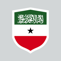 Somaliland Flag in Shield Shape