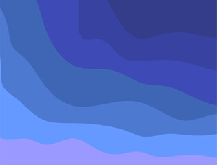 The blue background is in the form of snaking waves