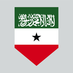 Somaliland Flag in Shield Shape