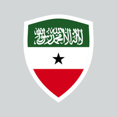 Somaliland Flag in Shield Shape