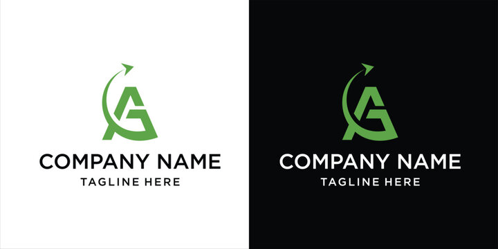 creative AG financial initials logo, business and trade and distribution logo, accounting logo, design inspiration, illustration, vector