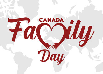 happy canadian family day with canada leaves