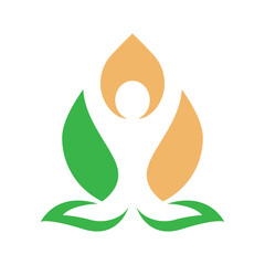 Obraz premium Best Yoga icon Logo design
