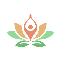 Obraz premium Best Yoga icon Logo design