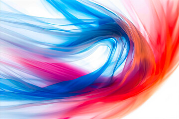 A colorful abstract background with blue and red swirls. - obrazy, fototapety, plakaty