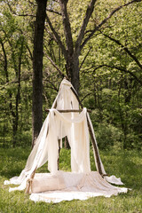 Natural Boho Tent in Forest