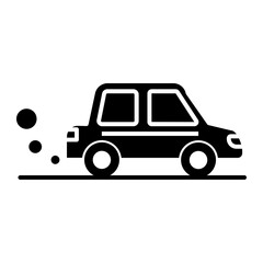 Global warming icon on glyph style. The environment icon on glyph style