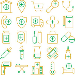 equipment icons for web and applications