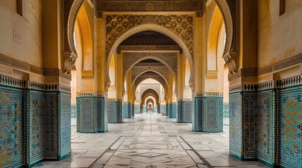 Oriental golden gate or moroccan arch 
