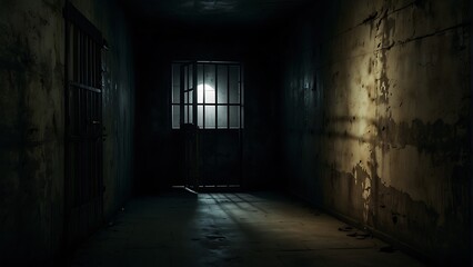 Mysterious dungeon There are lights along the walkway.