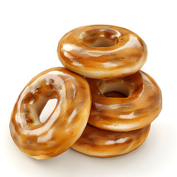 recommend clip art: Clipart illustration of plain bagels on a white background. Suitable for crafting and digital design projects.[A-0001]