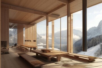 Modern residential, hotel, and homestay interior spaces