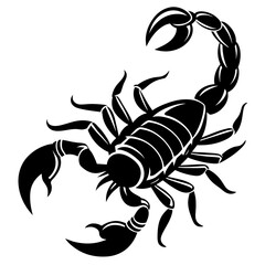 Scorpion silhouette vector illustration 