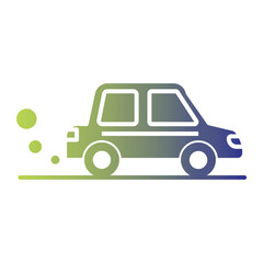 Global warming icon on flat gradient style. The environment icon on flat gradient style