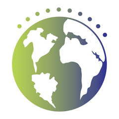 Global warming icon on flat gradient style. The environment icon on flat gradient style