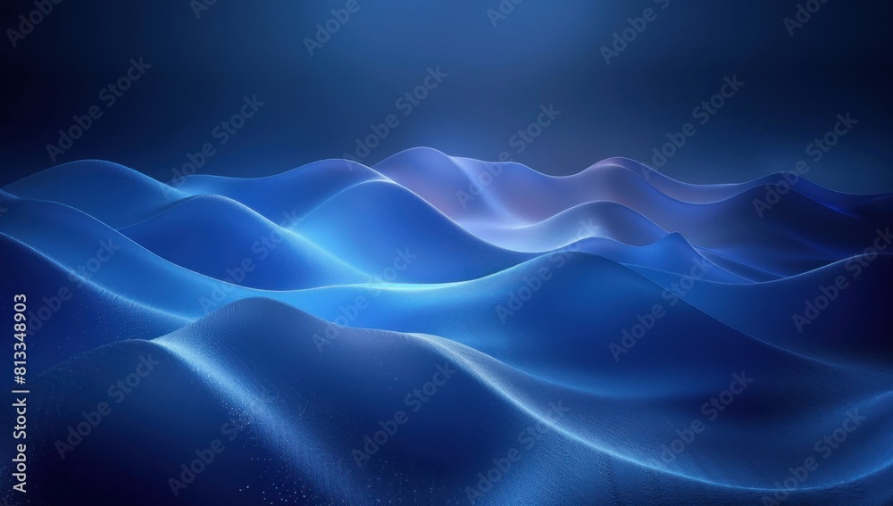Wall mural abstract blue color gradient background with sound waves, sound wave, audio spectrum, vertical lines