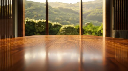 Indoor wooden table background material