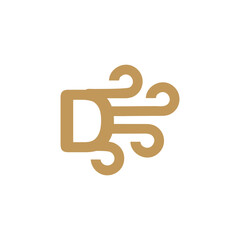 Letter D Wind logo icon vector template