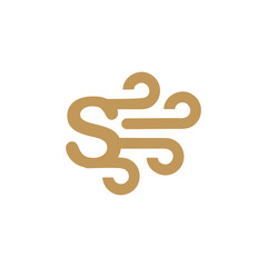 Letter S Wind logo icon vector template