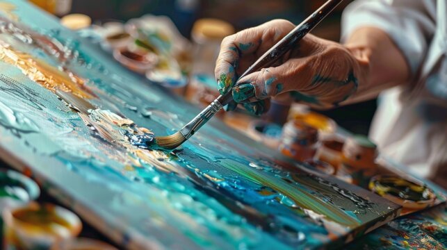 a therapist session using art therapy to help patients express their feelings, focusing on the therapeutic process and patient expressions