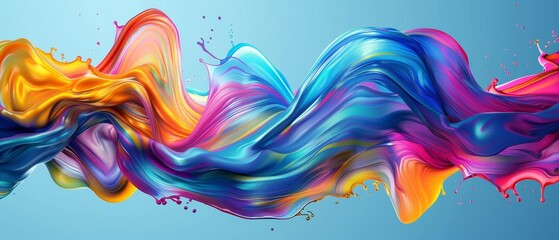 Creative web design featuring asymmetrical abstract banner with dynamic flow and vibrant colors for an innovative look