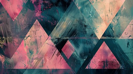 Modern Artistry: Geometric Paint Touch Background for Visual Impact
