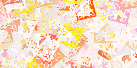 Light Pink, Yellow vector layout with triangle forms.