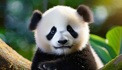 beautiful baby panda, close shot