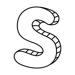 English letter font, black letter S