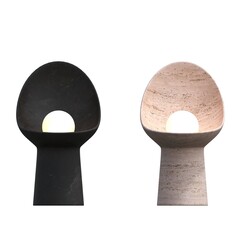 table lamp isolated on white background, room lamp, 3D illustration, cg render