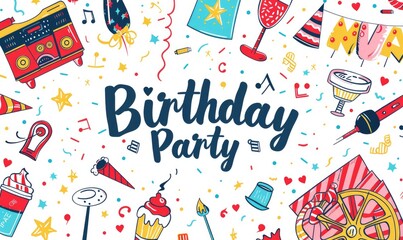 Birthday party theme graphics