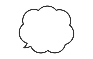 シンプルなもくもく･もこもこふきだし【ベクターイラスト素材】