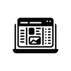 Black solid icon for user interface