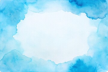 watercolor light blue background. watercolor background with clouds