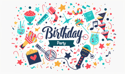 Birthday party theme graphics
